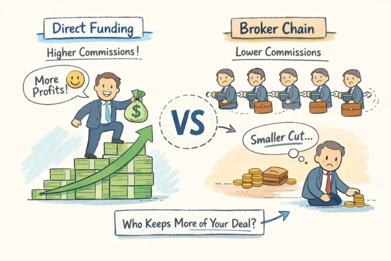 How Much More Do Brokers Earn With a Direct Funder vs Chain?